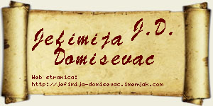 Jefimija Domiševac vizit kartica